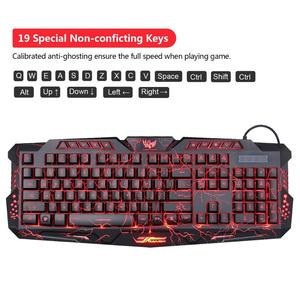 Retroilluminazione Della Tastiera LED Russo/Inglese di Layout USB Wired Colorful Ufficio tastiera Gaming - Product Image 4