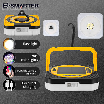 Three Types Light Sources For Solar Powered Portable Remote Control Portable Led Camping Tent Light