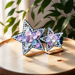 الكورية rhamonds الإحساس المتقدم نجمة الظهر الرأس للنساء خمس نجوم BB كليب صافي أحمر دائم المعدن - Product Image 4