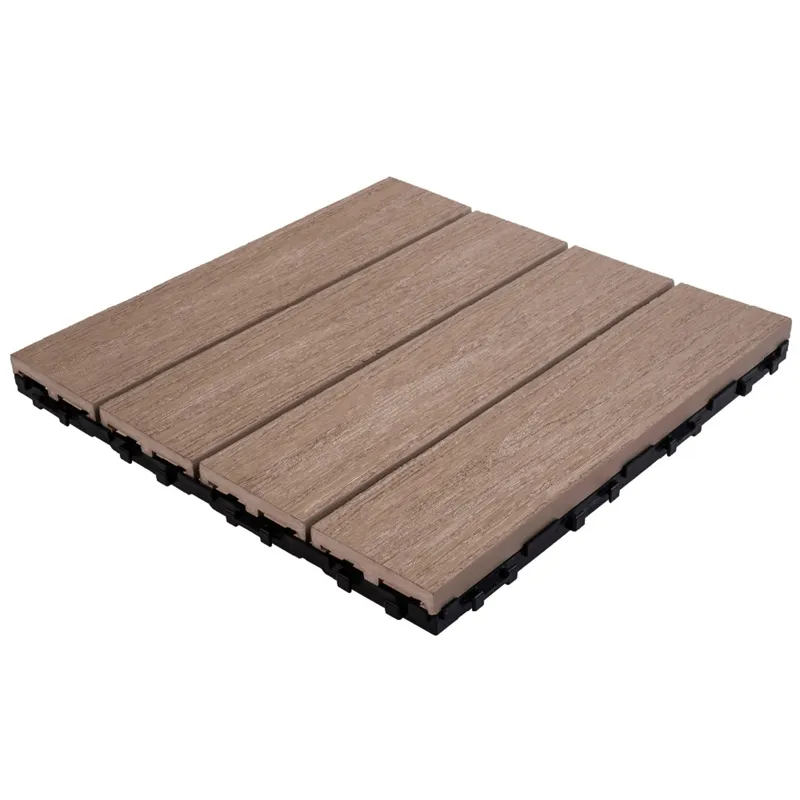 Nuovo stile in legno ad incastro piastrelle per pavimento all'aperto coperta materiali da costruzione piano esterno ponte di cemento