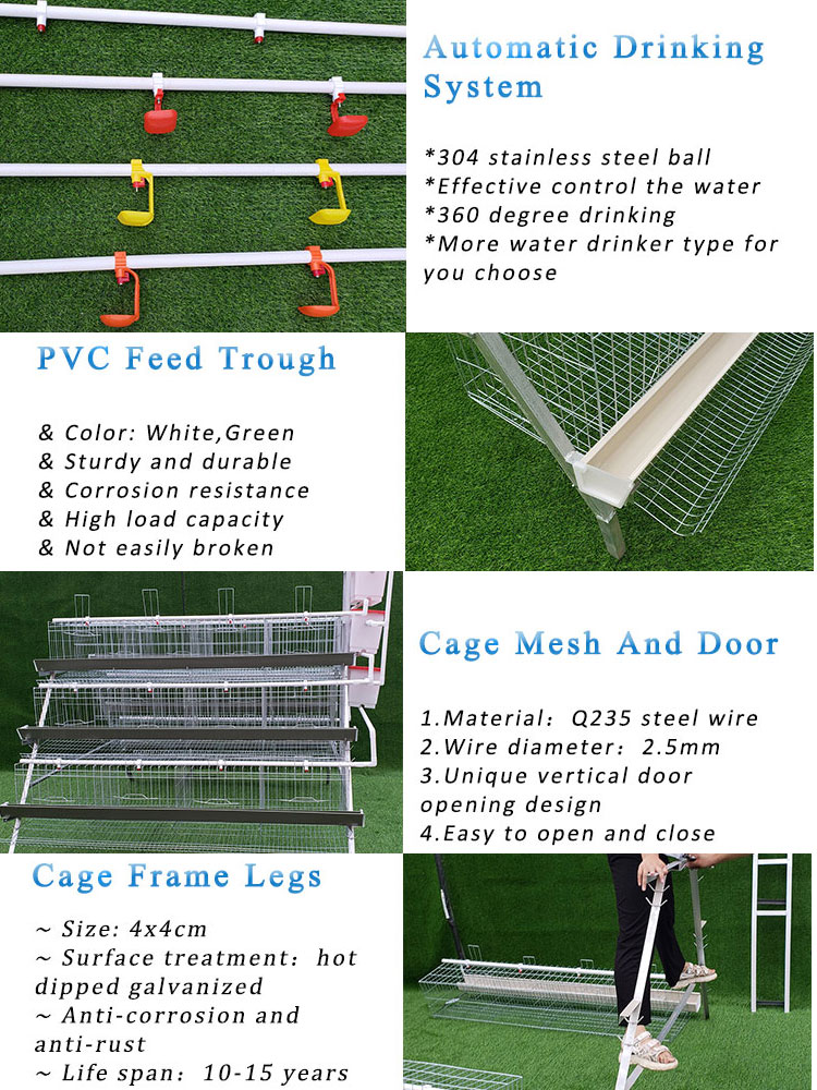 Hot selling quality galvanized steel wire A shape chicken layer cage for poultry farm