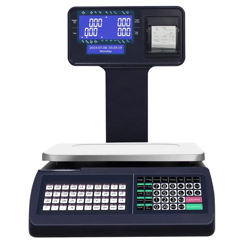 NVK TMA-báscula Digital de impresión de facturas, balanza de 30kg para caja registradora, precio de supermercado, para tienda minorista, 40KG