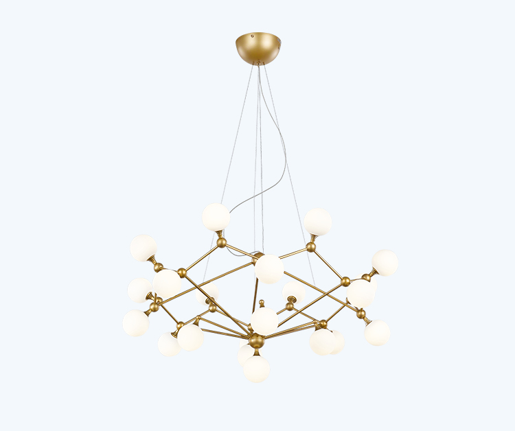 Modern Nordic Decorative Magic bean glass ball chandelier light ceiling pendant lamp for bedroom