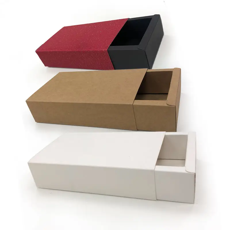 Spécifications en stock boîte carrée à tiroir en papier pliable à bas prix pour savon