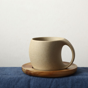 SOLHUI手工木制茶碟，用于咖啡陶器的个性化马克杯 - Product Image 3