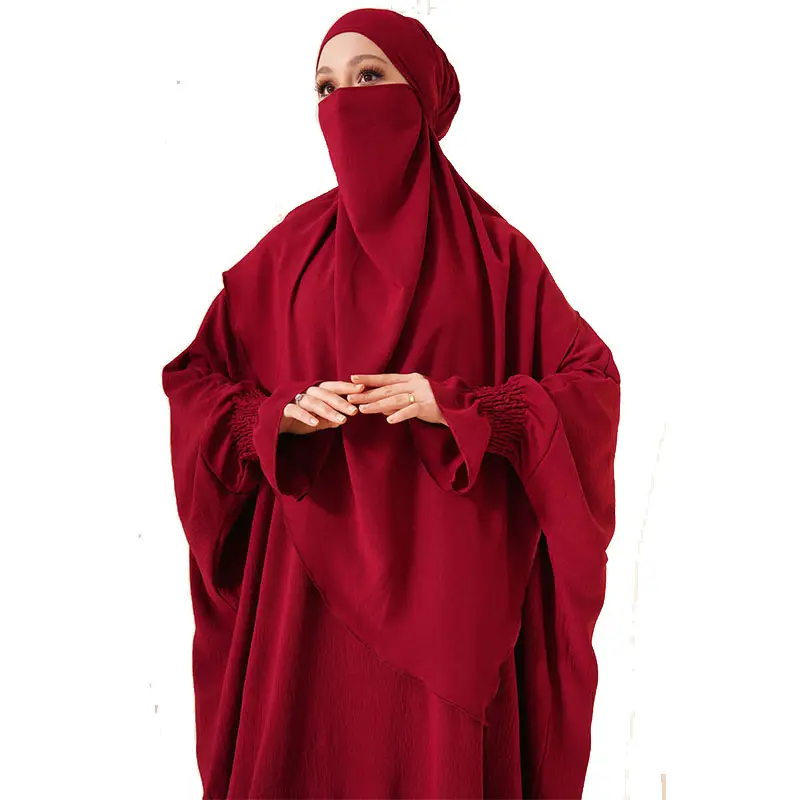 Abaya linho de algodão muçulmano Blusa manguito vestido jilbab khimar abaya Ramadan vestido de oração para mulheres muçulmanas jalabiya dubai abaya