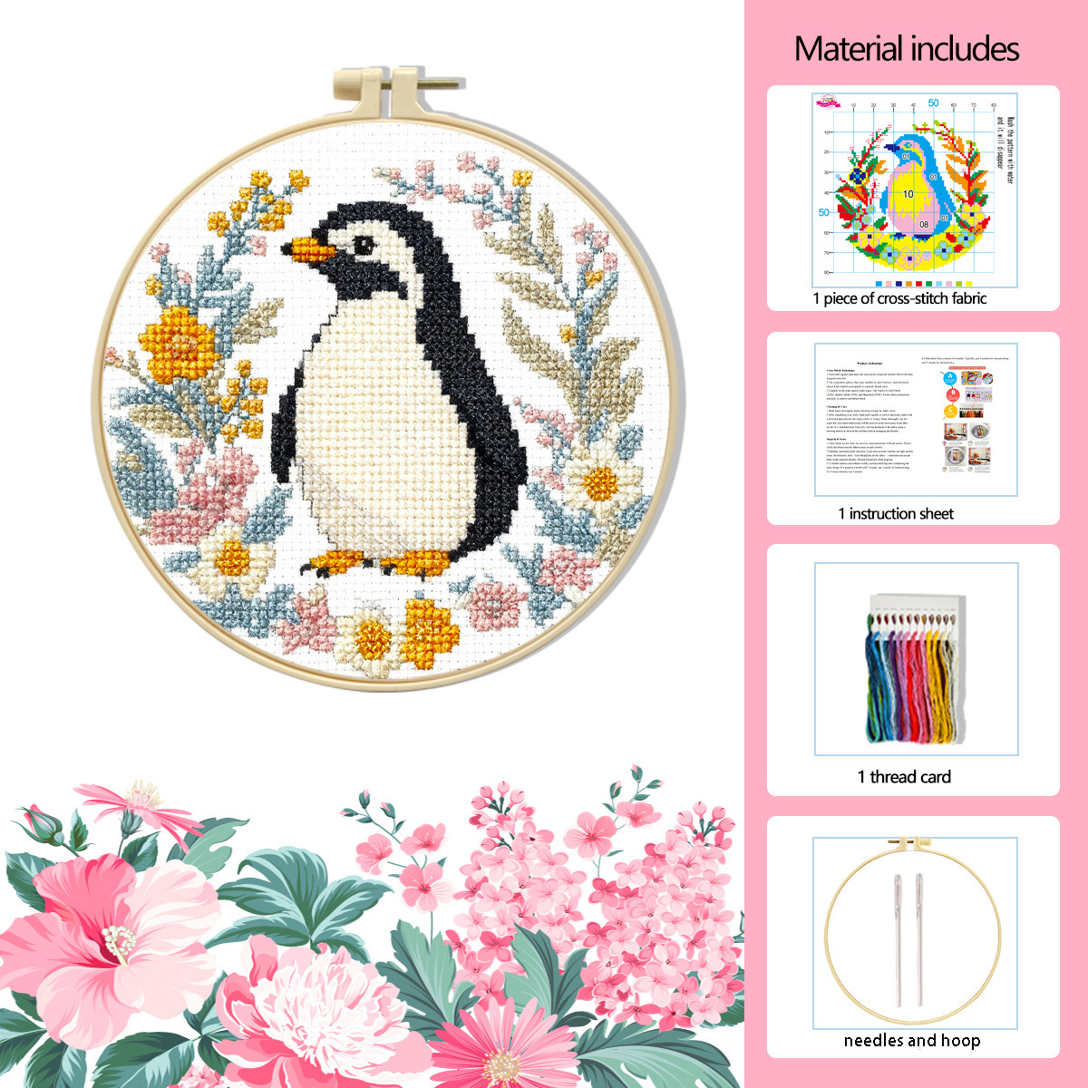 pingüino con aro