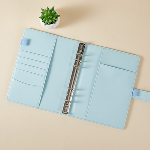 A6ジッパーバジェットバインダーPUレザールースリーフノート経費トラッカー付き現金封筒ファイリング製品 - Product Image 6