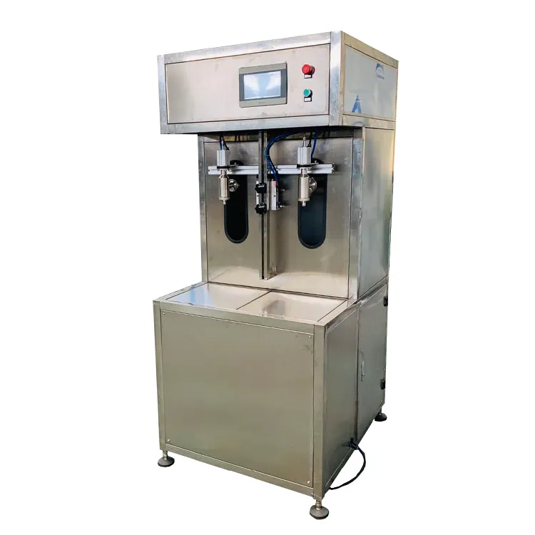 Nouveau produit petite machine d'embouteillage d'eau semi-automatique 2 têtes 1-4L eau potable/huile/bière pondération prix de la machine de remplissage