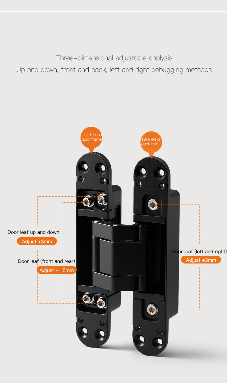 EADER Hidden 3D adjustable hidden door hinge hidden folding door hidden cross page