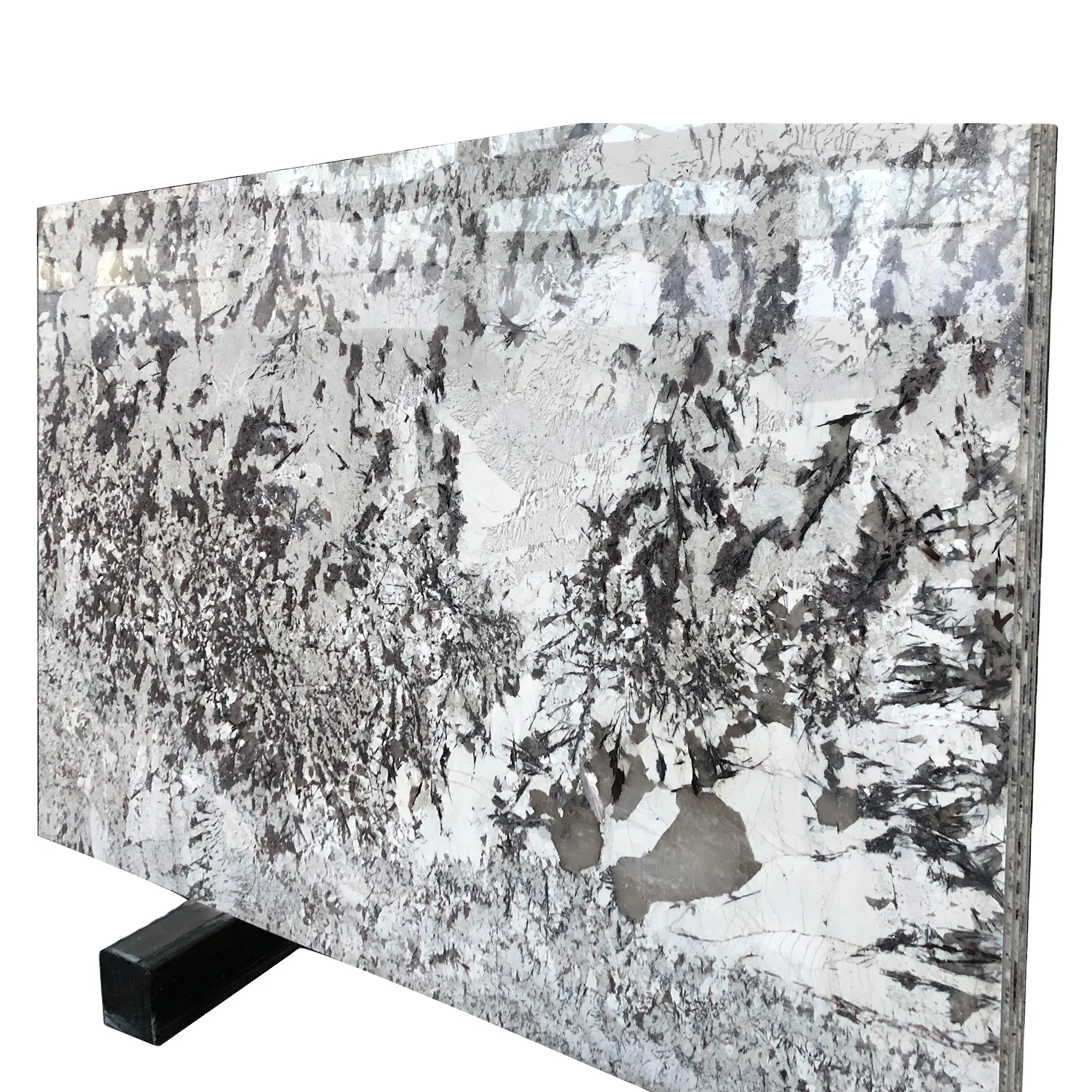 New Style Stone manufacturing Sliver Fox Bookmatch pietra di lusso naturale di grandi dimensioni
