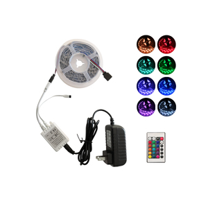 5M akıllı led şerit su geçirmez 5050 RGB 24key ir uzaktan kumanda rengi değişen 16.4ft led şerit ışıkları - Product Image 2