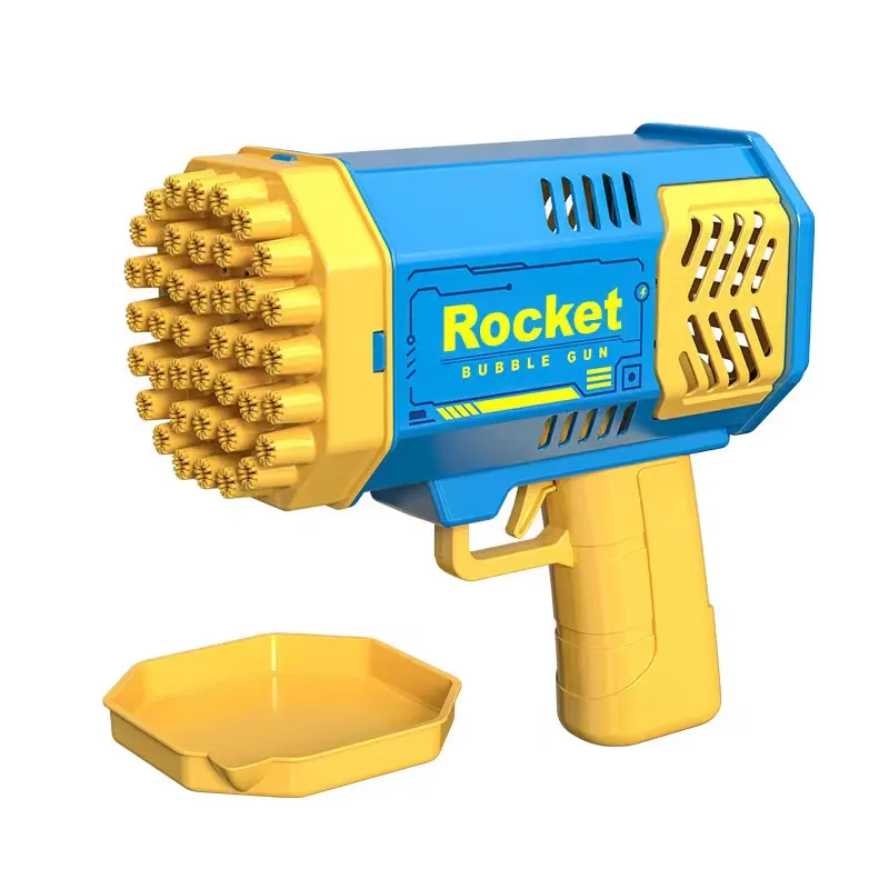 Amazon Hot Selling 40-Loch-Blasenmaschine voll automatisch emittierende Raketenwerfer Blowing Bubbles Gun Toy