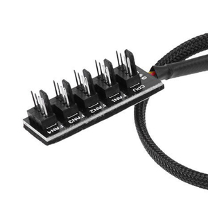 Computer PC Desktop CPU Chassis Fan 4PIN PWM HUB 1:5 3pin 4pin connettore ventola interfaccia espansa a 5 Bit connettore - Product Image 5