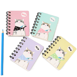 3&quot;*4&quot; A7 Gifts <strong>Notepad</strong> Student and Kids Top Spiral Bound Note Book <strong>Memo</strong> Cat Cartoon Small Mini Cute Portable Pocket <strong>Notebook</strong> - Product Image 1