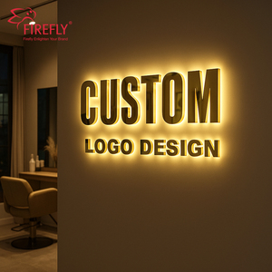 Tùy chỉnh 3D ngoài trời biển hiệu logo signage thép không gỉ Acrylic dấu hiệu Backlit dấu hiệu ánh sáng dẫn đăng ký cho studio Salon - Product Image 2