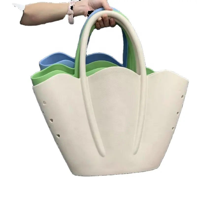 Prezzo di fabbrica O borsa EVA borsa da donna con LOGO personalizzato da donna Tote Bag in Silicone