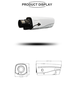 6MP VCA AI rilevamento del volto umano e del veicolo di rilevamento PoE Box IP Camera con Slot SD/Audio/allarme - Product Image 2