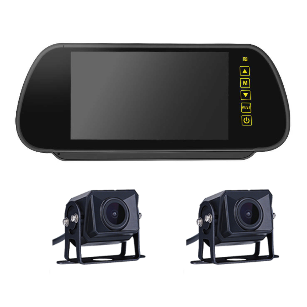 Black 1 display screen + 2 camera