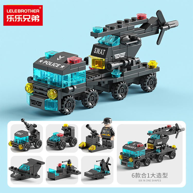 8732-7A mini remorque de police 6 en 1 123 pièces