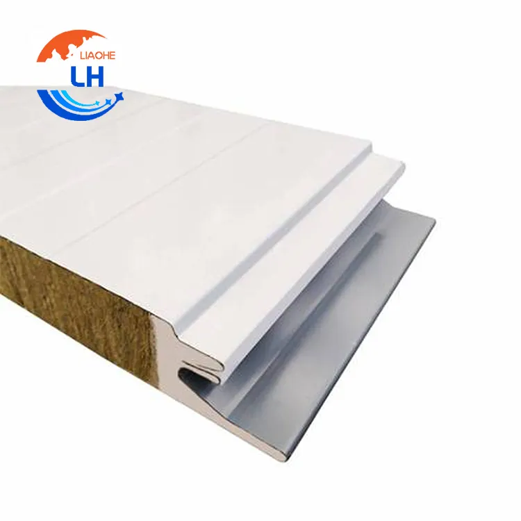 Painel SIP painel de isolamento para revestimento de paredes painel de telhado de sala fria painéis sanduíche de lãs de rocha