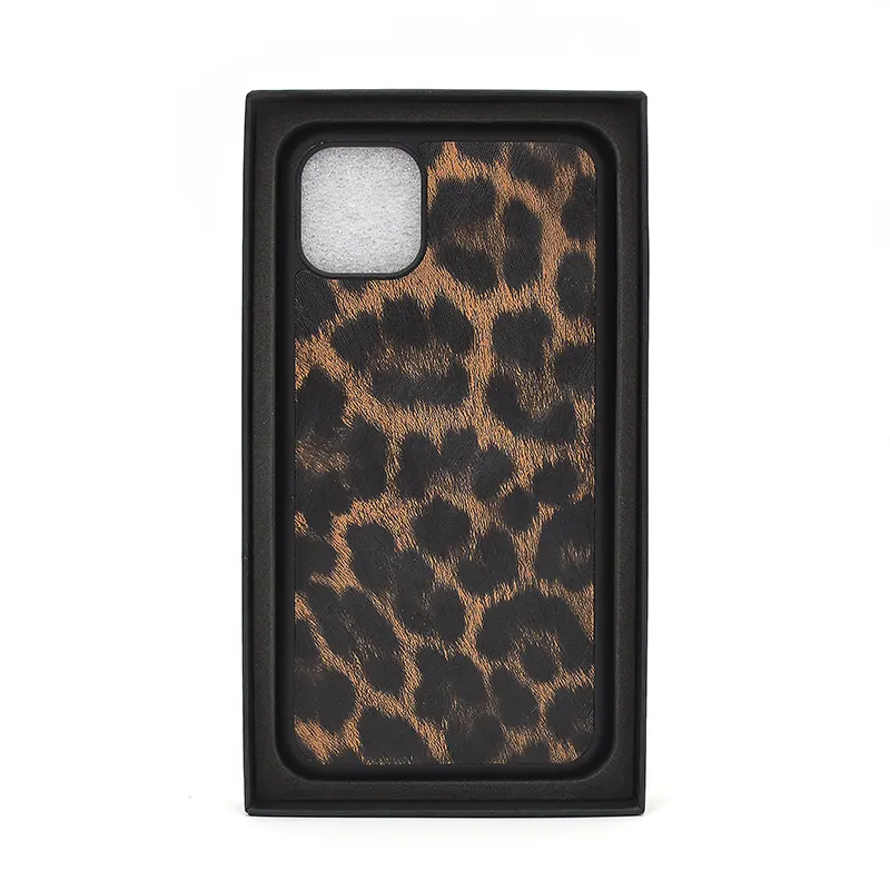 Étui en cuir souple à imprimé léopard pour iphone 11 pro max, housse de téléphone portable pour Iphone 14 13 12