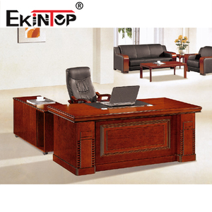 简单的白漆模型人体工学秘书方形金属l形办公桌 - Product Image 4