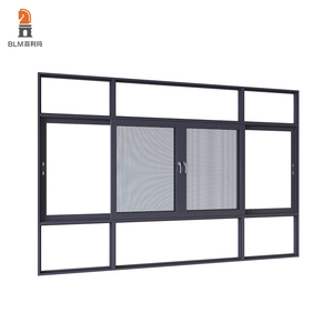 Ventana corredera de aluminio con apertura horizontal y diseño moderno personalizado con malla de acero inoxidable Marco de vidrio aislado - Product Image 3