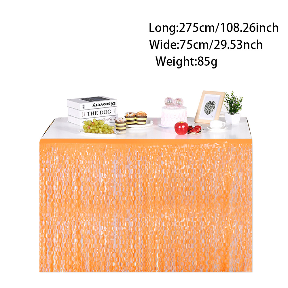 75*275cm fluorescent orange table skirt