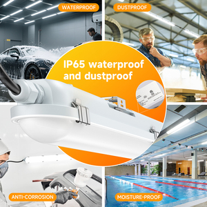 Voorraad In Eu <span class=keywords><strong>Led</strong></span> Tri-Proof Licht 4ft 30W-60W 3000K-6500K Wattage 5cct Selecteerbaar Ip65 Garage <span class=keywords><strong>Led</strong></span> Lat Light - Product Image 3
