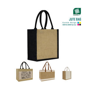 Bán Buôn Công Suất Lớn Đay Tiện Ích Totes Túi Vải Vibrant Tái Sử Dụng Giản Dị <span class=keywords><strong>Tote</strong></span> Hai Biểu Tượng Tùy Chỉnh Bông Bền Đa Năng - Product Image 5