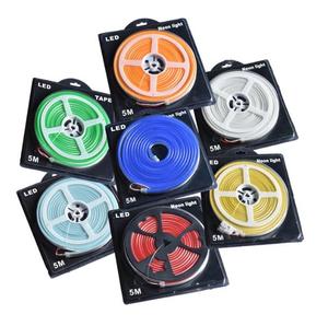 Su geçirmez mini led neon luz neonflex şeritler 5m rollo halat aydınlatma esnek şerit çok renkli silikon dize neon - Product Image 1