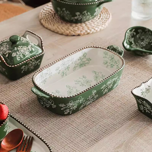 19 mảnh đặt bộ đồ ăn bằng gốm vẽ tay underglaze màu bộ đồ ăn món cơm Bát bán buôn hộ gia đình món ăn mới nhà tấm - Product Image 4