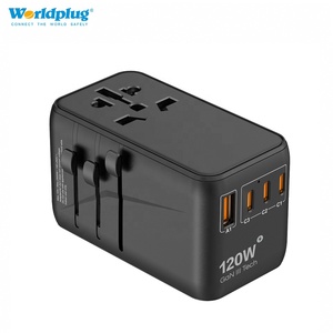 Worldplug <strong>Multi</strong> <strong>Plug</strong> <strong>EU</strong> UK US AUS Universal Travel Adaptor PD Quick Charger <strong>Output</strong> Universal Travel <strong>Adapter</strong> Charger - Product Image 1