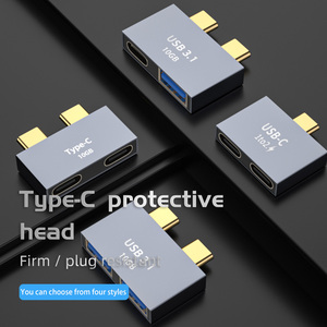 Estación de acoplamiento tipo C, expansión de computadora portátil, accesorios USB Thunderbolt 3, convertidor USB, dos puertos de dos a dos USB de dos puertos USB
