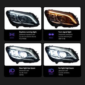 W205アップグレードヘッドライトベンツ<span class=keywords><strong>C</strong></span>クラス2014-2021 C180 C200 C260 C300 <span class=keywords><strong>LED</strong></span>ヘッドランププロジェクターDRL Koplampenカーライト改造