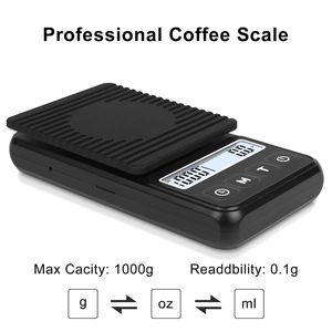 Bilancia da caffè digitale impermeabile con Timer 1000g X 0.1g piccola scala da viaggio, Mini grammi elettronici e OZwith grande LCD retroilluminato - Product Image 5