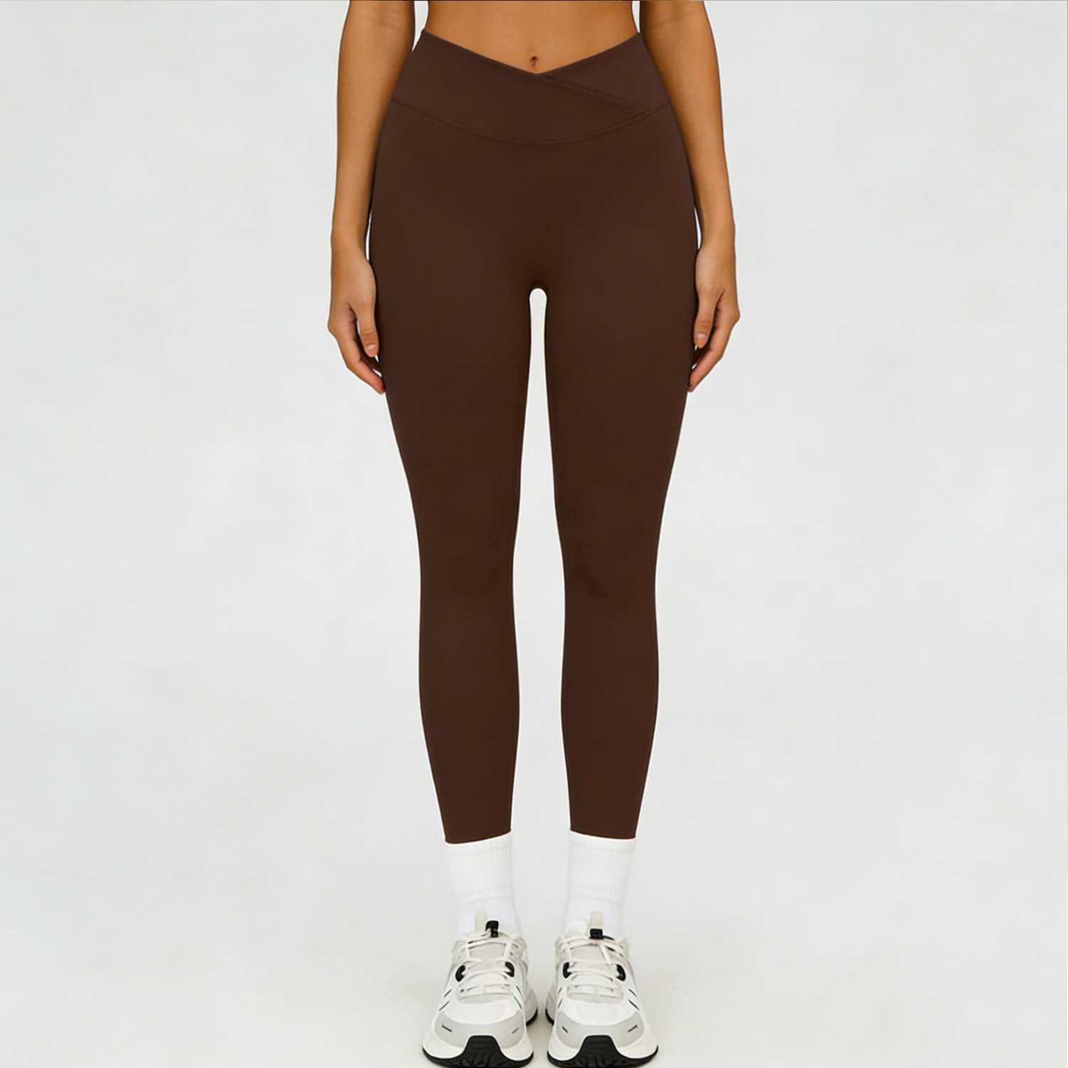 (ACK8002-4)Pantaloni marrone scuro