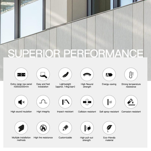 Mimari projeler beton UHPC cephe paneli hafif özelleştirilebilir tasarım - Product Image 4