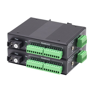 工业DIN导轨4-CH 8-CH RS-485 RS-422串行数据到光纤发射器和接收器转换器