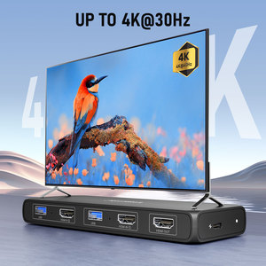 G98 6 en 3 salidas 4K HDMI y interruptores USB con control de botón - Product Image 4