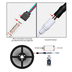 Мини светодиодный контроллер-DC 5-24 В, 12А, 3-канальный RGB PWM диммер с 4-контактным RF 17-клавишным беспроводным пультом дистанционного управления, для светодиодной яркой полосы - Product Image 5