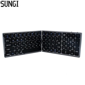 Portable <strong>Mini</strong> Folding Wireless <strong>Bluetooth</strong> <strong>Keyboard</strong> Ergonomic BT <strong>Keyboard</strong> With Numeric Keypad for Window Android IOS I Pad Phone