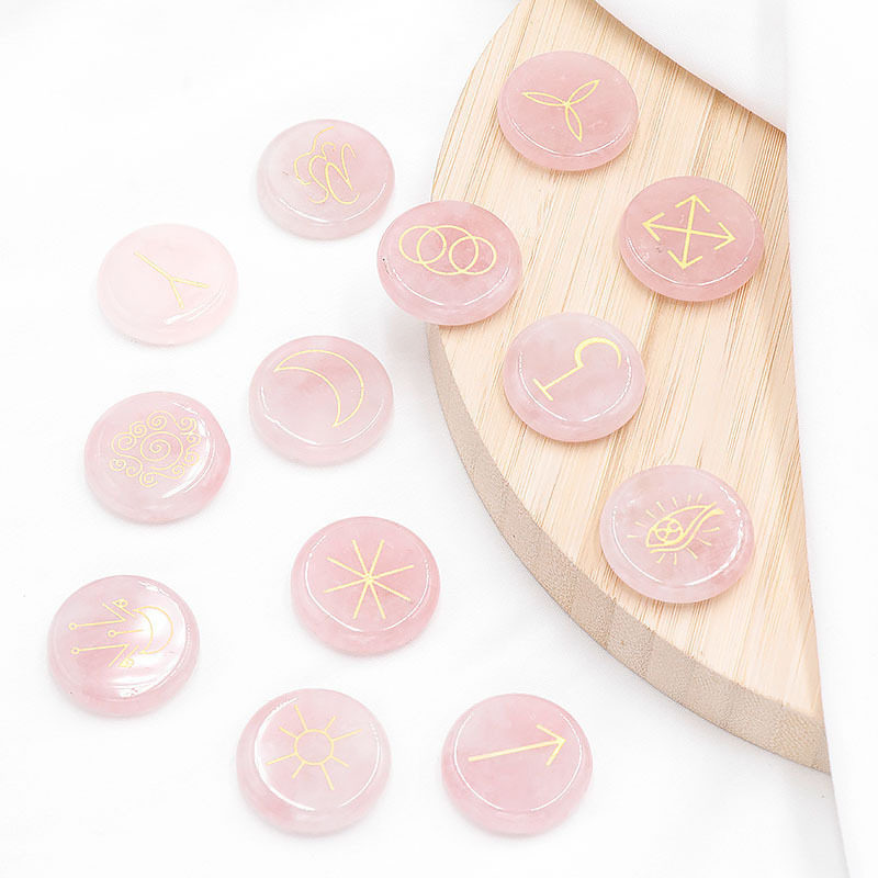 Quartz Rose Rond 25x5mm