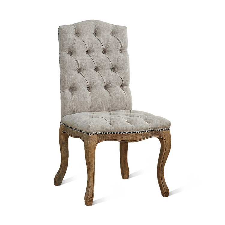 Commercial Velvet Cheap Wood Cane Button Armrest Dining Chair