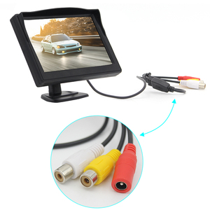 Monitor DC 12 ~ 24V con 2 entradas de vídeo 5 pulgadas 480*272 TFT Lcd Monitor de coche cámara de visión trasera inversa Monitor Pantalla de escritorio - Product Image 4