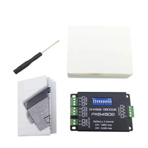 Yüksek kaliteli DC12V-24V 3 kanal 3A RGB LED DMX512 dekoder PX24506 - Product Image 1