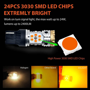 G2 beyaz sarı zikzaklı Switchback can can led ışık hata T20 7440 3156 28W çift renkli Drl dönüş sinyal ışığı kiti 3157 led ampul - Product Image 2