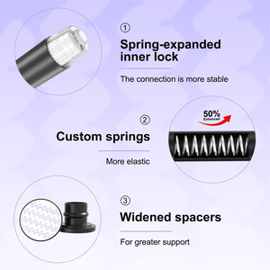 Zwarte Verstelbare Spanstang 28-48in Geen Boorgordijnroede Voor Douche Of Kast Heavy-Duty Veerontwerp - Product Image 2