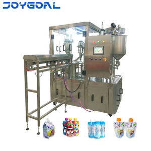 Otomatik sıvı stand-up çanta emzik kese dolum ve kapaklama kapak-vidalama sızdırmazlık ekipmanları paketleme makinesi fiyat - Product Image 1